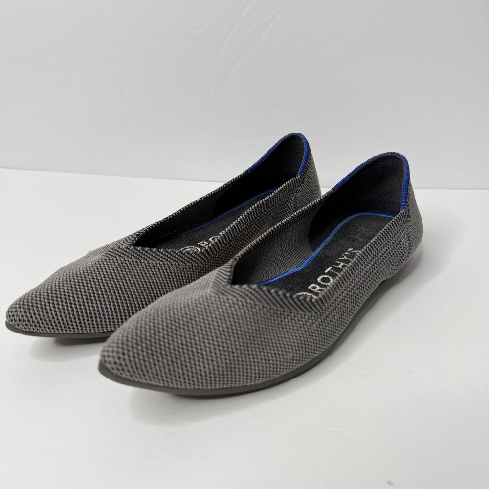 Rothy's The Point Flats Womens 6.5 Houndstooth Knit Washable Pointed‎ Toe Shoes